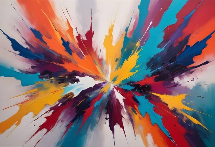 Emotional and Dynamic Abstract Painting with Bold Colors