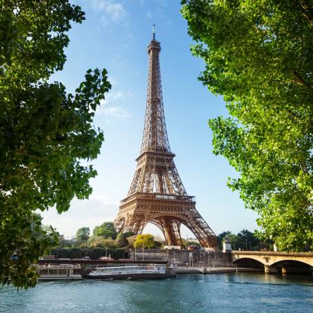 Enchanting Eiffel Tower View Paris Skyline and Iconic Landmark Beauty