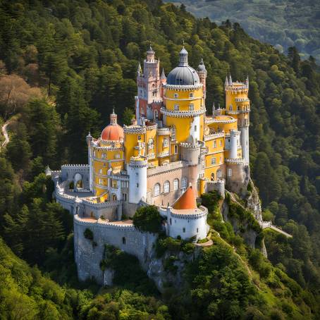 Enchanting National Palace of Pena Near Sintra, Portugal