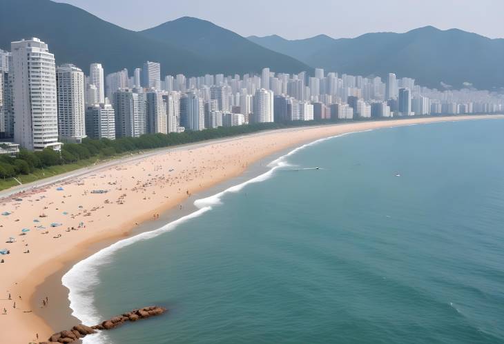 Enchanting View of Haeundae Beach in Busan, South Korea