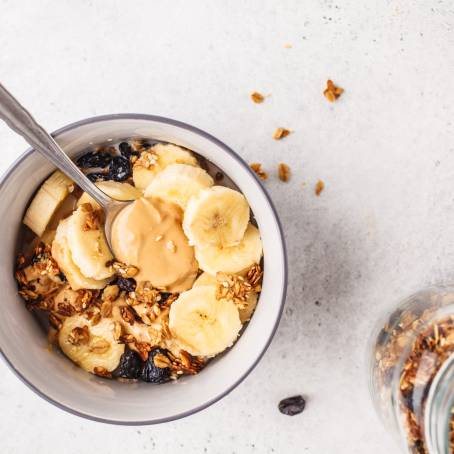 Energizing Homemade Granola with Milk for Breakfast