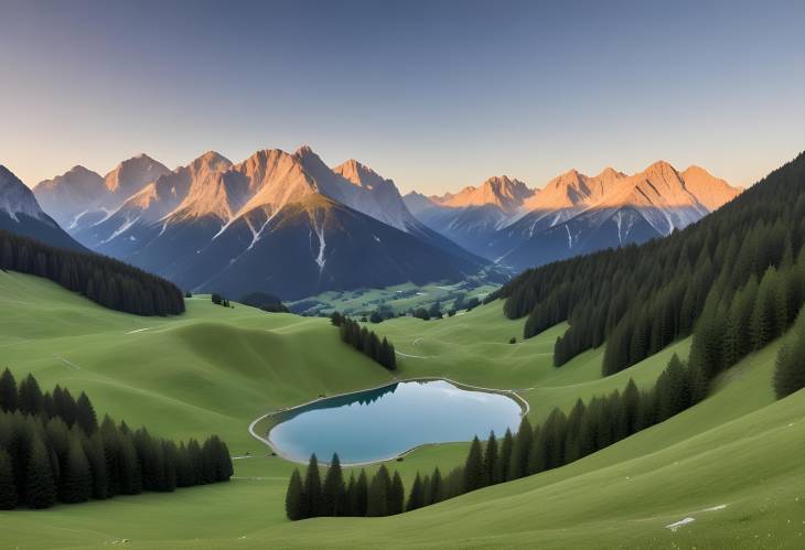 Engalm and Grosser Ahornboden Karwendels Panoramic Views in Tyrol, Austria