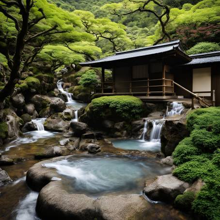 Enjoy the Flowing Water of a Traditional Japanese Onsen