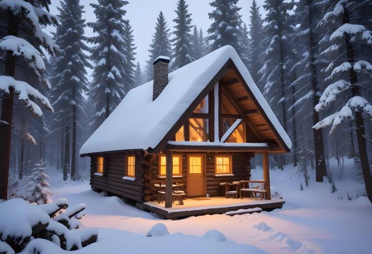 Escape to a Cozy Cabin in the Snowy Wilderness