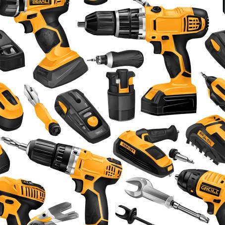 Essential Cordless Screwdriver and Drill Set on White Backdrop