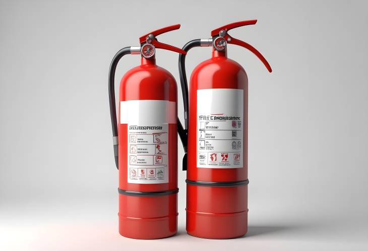 Essential Fire Extinguisher 3D Illustration Isolated on White