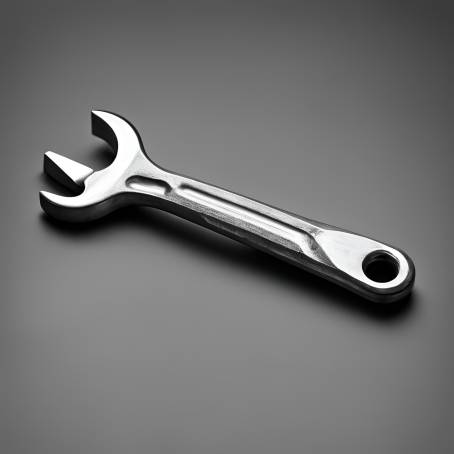 Essential Hand Tool Wrench Isolated on White Background for Mechanic Work