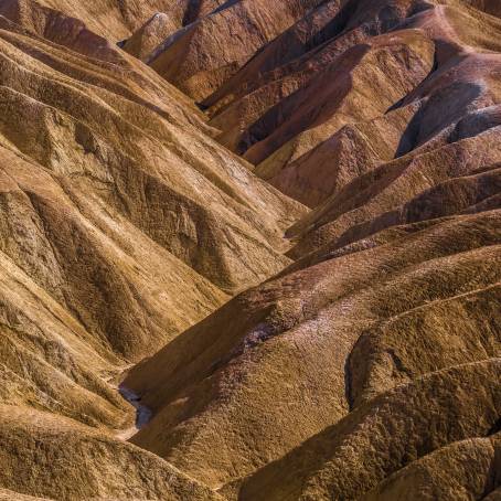 Evening Glow Badlands View from Zabriskie Point