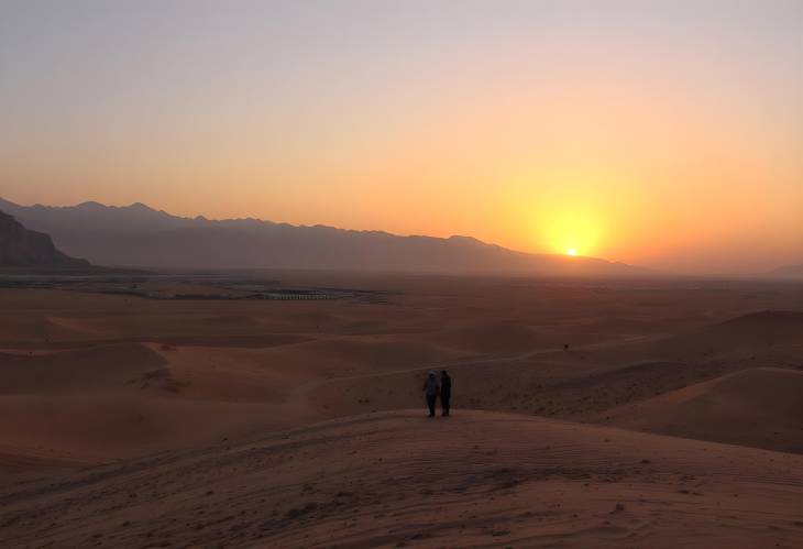 Evening Glow Near Jabal Al Qara Mountains