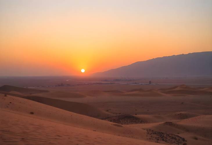 Evening Glow Over Jabal Al Qara Mountains