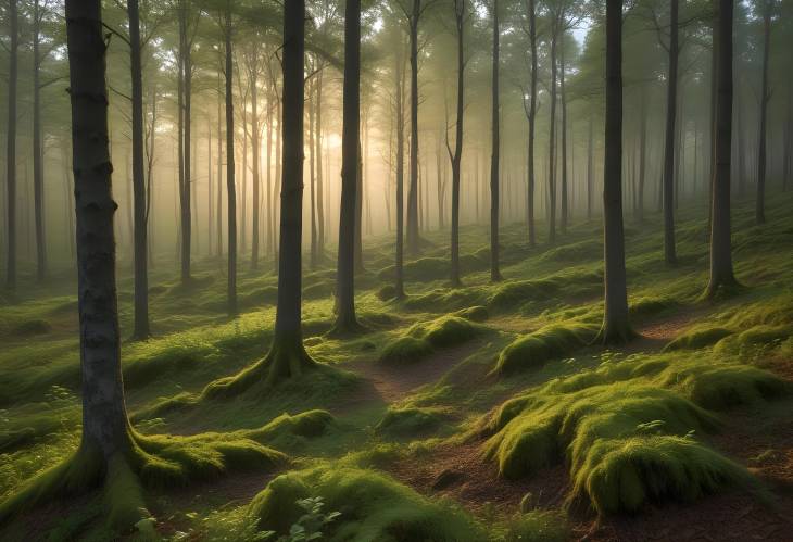 Evening Mood in Palatinate Forest, Dahner Felsenland, RhinelandPalatinate, Germany