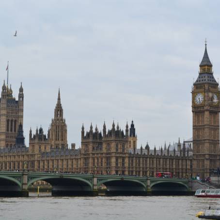 Evening Reflections Big Ben and Westminster Palace on the Thames