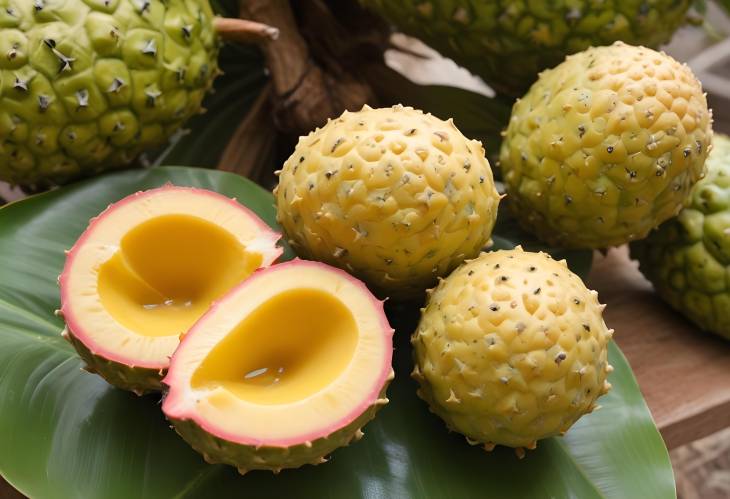 Exotic Biriba Fruit Sweet Custard Like Flesh with Unique Tropical Flavor