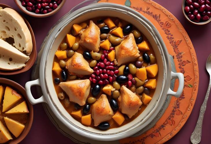 Exotic Chicken and Pumpkin Tagine with Olives and Pomegranate A Feast of Flavors