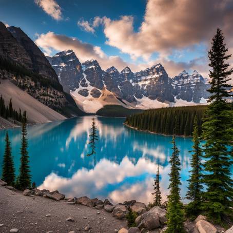 Explore Moraine Lake A Jewel of Banff National Park with Stunning Mountain Backdrop