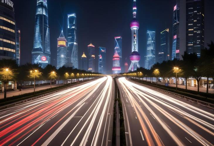 Exploring Light Trails in Shanghai The Beauty of Urban Night Scenes