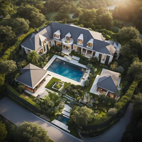 Exquisite Living Aerial Views of Luxury Homes