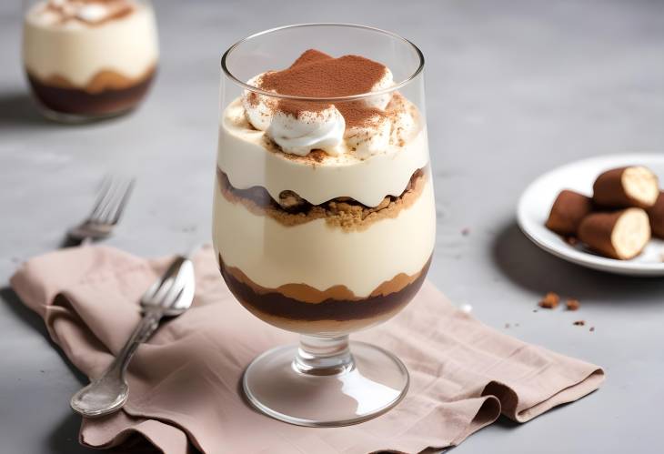 Exquisite Tiramisu Dessert with Mascarpone Cream and Coffee Soaked Layers