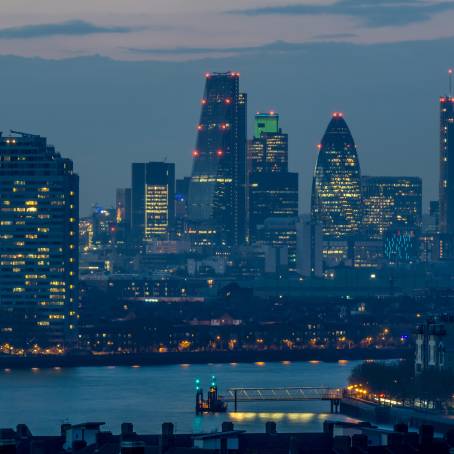 Fall Colors Meet Modernity London New Skyline from Greenwich Park