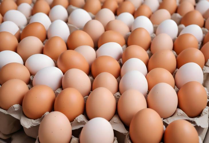 FarmFresh Eggs for Sale at Market  Background of Fresh Eggs Arranged for Shoppers Convenience