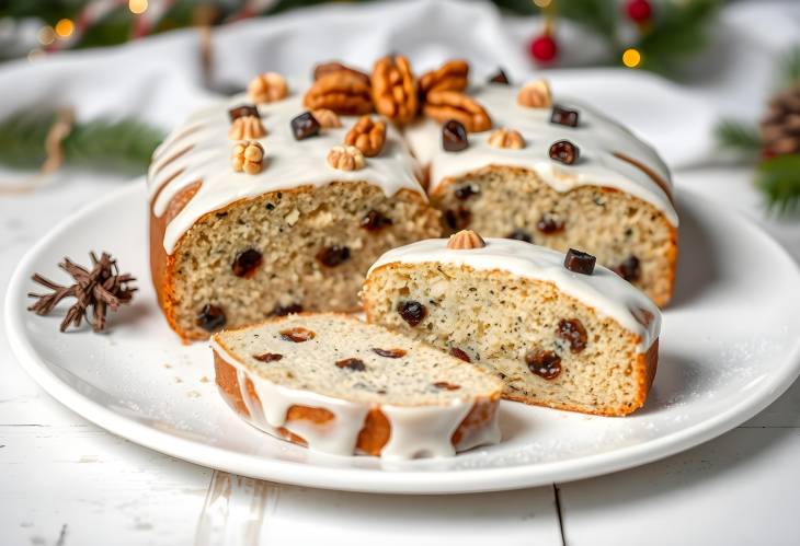 Festive Polish Poppy Seed Cake A Traditional Christmas Dessert with Raisins and Walnuts