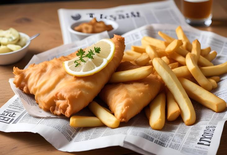 Fish  Chips Wrapped in Newspaper  Crispy Fish and Golden Chips Delight