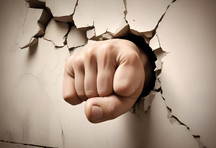 Fist vs. Wall The Symbolic Breakthrough Representing Overcoming Obstacles