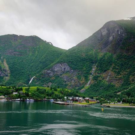 Flaam Village Norways Picturesque Village Amidst Fjord Beauty