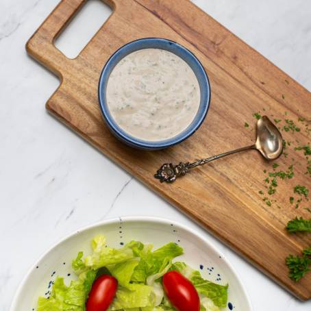 Flavorful Homemade Ranch Dressing with Herbs in a Jar