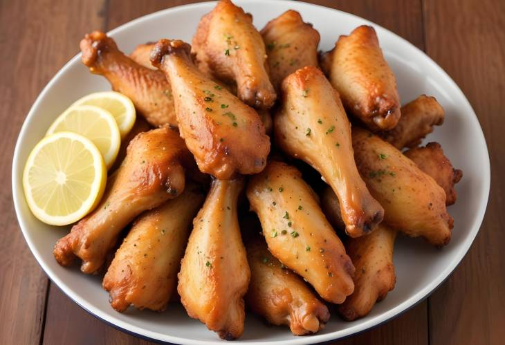 Flavorful Lemon Pepper Wings Fried Chicken with Tangy Lemon Zest