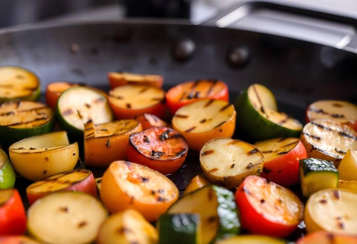 Flavorful Veggies Close Up of Grilled Goodness