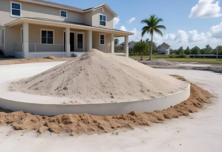 Florida Suburban Development New Home Foundation and Shell Construction