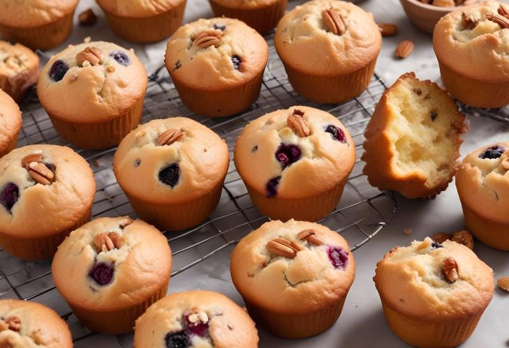 Fluffy Muffins with Fruit and Nuts, Ideal for a Sweet Breakfast or Snack