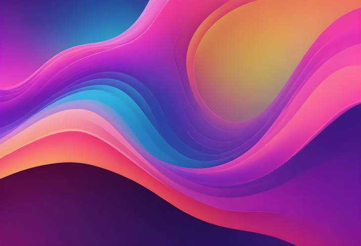 Fluid Abstract Background Gradient Color Transitions in Vibrant Hues