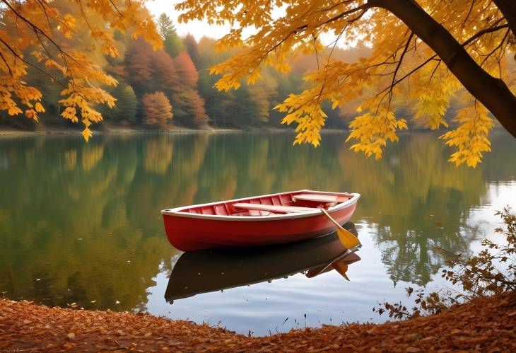 Footprints, Paddle Boat, and Autumn Leaves Scenic Lake Views and Fall Colors