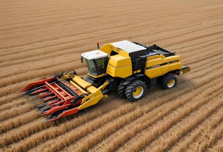 Forage Harvester in Action Cutting Maize for Silage in Field During Harvest Season