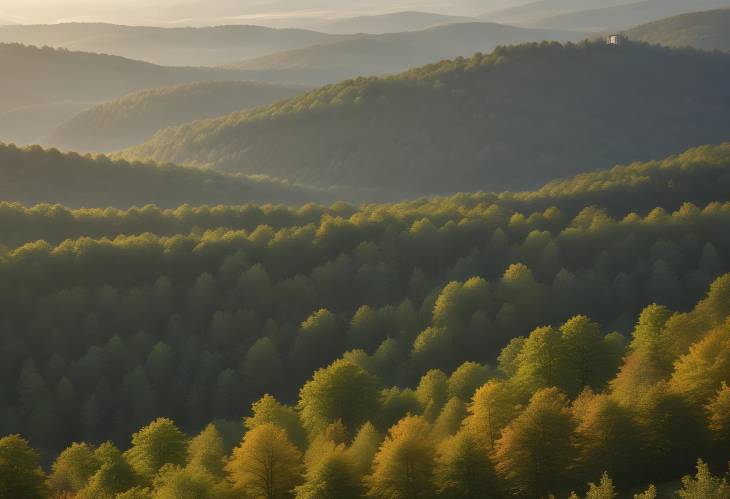 Forest Serenity at Evening Palatinate Forest, Germany