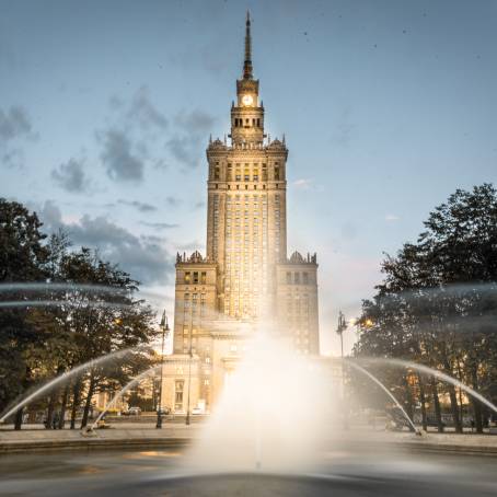 Fountain Reflections at the Palace of Culture