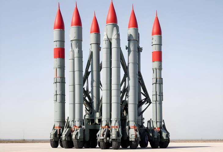 Four Earth Air Missiles on Air Defense Launcher Complex Ready for Deployment