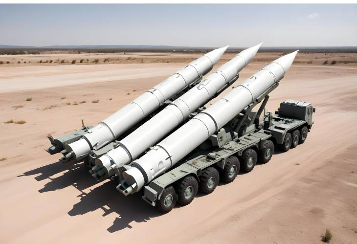 Four Rockets on Air Defense Launcher Ready for EarthAir Defense