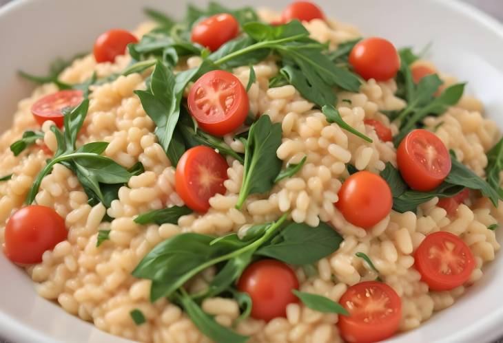 Fresh and Flavorful Tomato and Arugula Risotto with Italian Flair