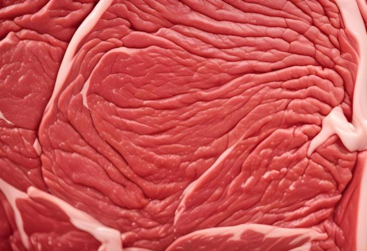 Fresh Beef Close Up Detailed Look at Raw Beef Texture and Quality