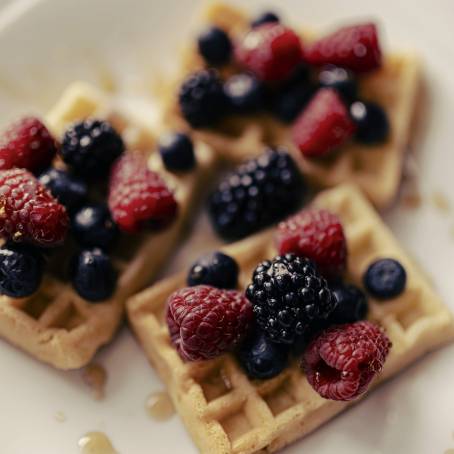 Fresh Berry Pancake Isolated on White Background