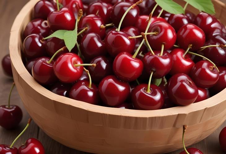 Fresh Cherry Sweet and Tart Fruit with Rich Red or Black Coloring,