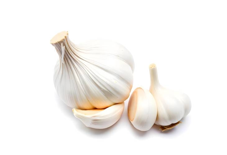 Fresh Garlic and Cloves Natures Flavor Power