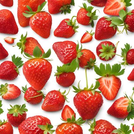 Fresh Healthy Strawberry Isolated on White Background Close Up of Juicy and Nutrient Rich Fruit