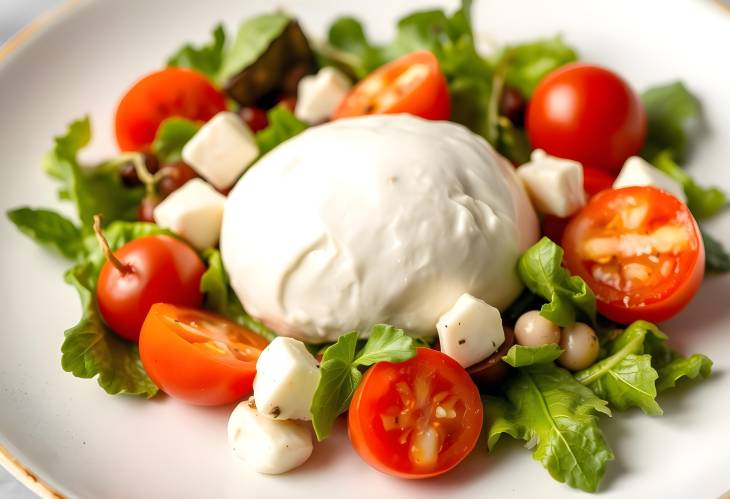 Fresh Italian Burrata Salad with Tomatoes A Keto Friendly Delight