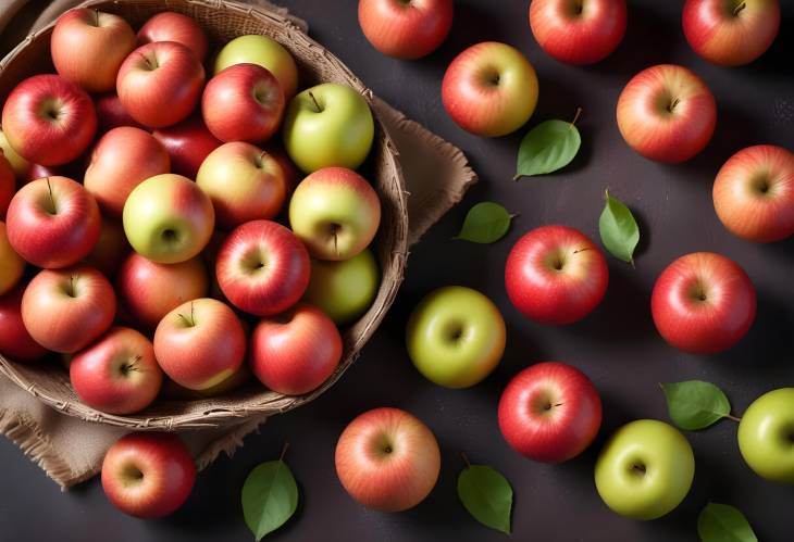 Fresh Organic Ripe Apples Juicy and Delicious Fruit Harvest