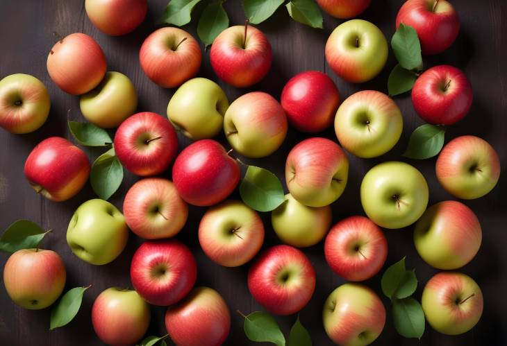 Fresh Organic Ripe Apples Perfectly Harvested and Ready to Eat