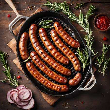 Fresh Rosemary Grilled Sausage  Hot BBQ Delight